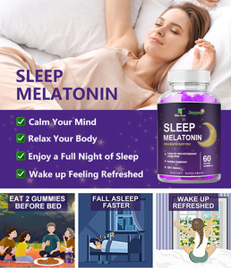 Gummies de mélatonine à marque privée OEM avec L-Théanine, supplément végétalien pour le sommeil, favorisant un cycle de sommeil sain et soulageant le stress - Product Image 2
