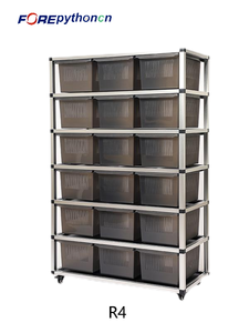 Jaula de cría de plástico de Metal de patrón sólido para <span class=keywords><strong>reptiles</strong></span>, tinas de eclosión de serpientes, estante de hábitat para bola, pitón, bandeja de plástico de serpiente de maíz - Product Image 2