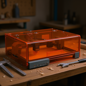 Machine de gravure et de découpe laser 10W 11,8x11,8 pouces CO2 à refroidissement par air Classe 1 pour bois, verre, métal - Product Image 2