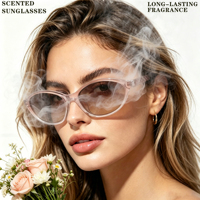 Nouvelle Arrivée Lunettes de Soleil Ovales de Luxe pour Femme 2026, Polarisées TAC, en Acétate Floral avec Parfum Longue Durée