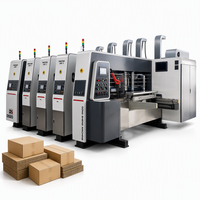 Machine de production rapide pour l'impression, le rainurage et la découpe de boîtes en carton, avec aspiration sous vide et rouleau en céramique