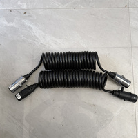 Accesorios para Vehículos, Cable Espiral de 7 Núcleos y 7 Vías para Remolque, Tractor, EBS, Cable Eléctrico de Alimentación