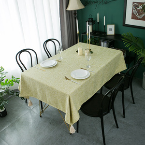 Nhà Máy Outlet hình chữ nhật cổ điển Jacquard sang trọng bảng vải lanh Khăn trải bàn 100% polyester không thấm nước Khăn trải bàn đám cưới - Product Image 3