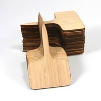 Label tanaman bambu ramah lingkungan, tanda tanaman kayu penanda taman untuk biji Bonsai pot tanaman bunga