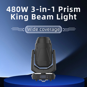 Projecteur à faisceau multi-prismes 3-en-1, Lyre motorisée PHLI 480W DMX avec zoom et stroboscope pour <span class=keywords><strong>DJ</strong></span>, concerts et boîtes de nuit - Product Image 1