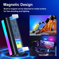 Lampe de photographie LED RGB multifonctionnelle universelle, étanche, température de couleur réglable, design portable pour l'extérieur