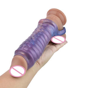 YOCY Fabrik Großhandel Penis-Hülle Fantasy Penisvergrößerer Hülle Penis-Ejakulations-Verlängerer Wiederverwendbares Kondom - Product Image 2