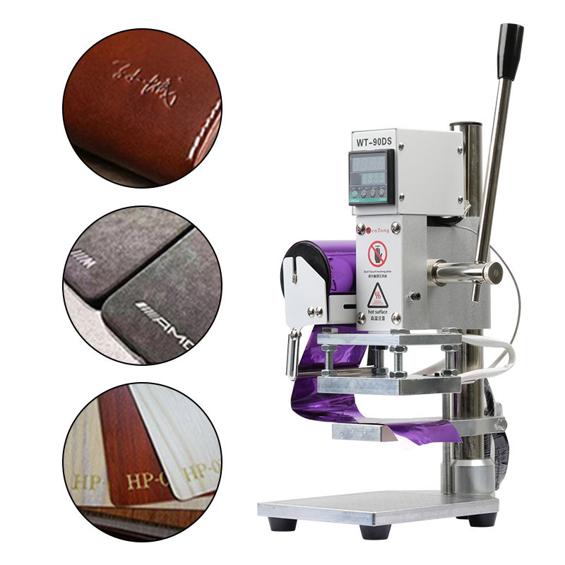 Macchina Per Stampa A Caldo Su Pelle - 2x2cm, Per Personalizzazione Logo Su Cuoio, Carta, Tessuto - Foto 7