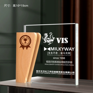 Гуанчжоу, лидер продаж, youtube, хрустальные медали и трофеи, индивидуальный дизайн, хрустальный стеклянный трофей с деревянной основой - Product Image 2