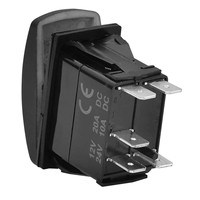 Interrupteur à bascule laser 12V 20A pour voiture, avec barre lumineuse LED bleue pour RV, bateau, camion, marine, voiturette de golf
