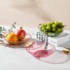 Offre Spéciale Snack Fruits Secs Assiette Lumière De Luxe Maison Salon Corbeille De Fruits En Plastique Plateau De Fruits - Product Image 2