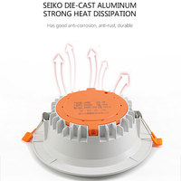 Best-seller Downlight encastré LED commercial pour immeubles de bureaux Aluminium Mall 90 Moderne 80 Led Down Lights Ce EMC Rohs 120