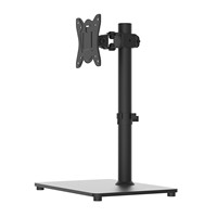 Support de bureau pour écran LCD LED 32 pouces, inclinable à 90 degrés, réglable en hauteur, charge maximale de 22 livres, en acier