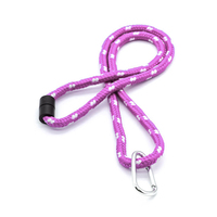 Lanière de cordon rond tissé en Offre Spéciale lanières de corde rondes personnalisées avec logo étiquette Jacquard personnalisée