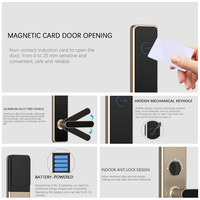 Cerradura inteligente de aleación de aluminio para Hotel, cerradura de puerta electrónica RFID, sistema de Software de gestión, llave T57, puerta de madera, acceso a la habitación