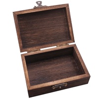 Boîtes à bijoux rectangulaires antiques en bois faites à la main pour montres colliers boucles d'oreilles bracelets solution de stockage en bambou en bois de qualité