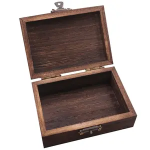 Wood Rectangular Handmade Antique Wood Jewelry Boxes