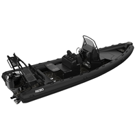 Bateau pneumatique rigide de luxe REBO 25 pieds, coque en aluminium en V profond, RIB 760 Hypalon Orca, pour le surf et la patrouille, PVC léger de 1,2 mm