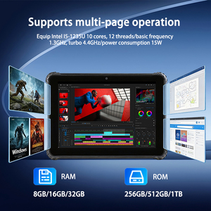 Tablet Robusto da <span class=keywords><strong>10</strong></span> Pollici con <span class=keywords><strong>Windows</strong></span> 11 <span class=keywords><strong>Pro</strong></span>, Intel I5 1235U, Grado Industriale IP67, 16GB RAM, 512GB SSD, 4G LTE, NFC, WiFi6 - Product Image 4