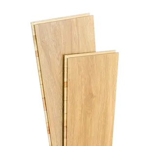 中密度纤维板hdf高品质最佳价格高光泽凹槽3条橡木复合地板防水8毫米12毫米