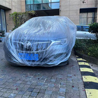 Housse de voiture en plastique transparente pour usage extérieur, imperméable et anti-poussière, tailles S, M, L, XL, jetable, de haute qualité