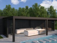 Cocina Exterior para Todo Clima, Estación de Cocina para las Cuatro Estaciones Diseñada para Uso Continuo a Través de Lluvia, Heladas, Ondas de Calor y Vientos Fuertes
