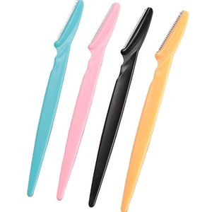 Disposable Stainless Steel Eyebrow <b>Trimmer</b> Kit Slanted Blade Brow Razor Pencil Facial Hair Remover - Product Image 1