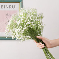 Fleurs artificielles étoilées pour mariage et hôtels et décoration de la maison souffle de bébé en plastique étoile fleur mariage bouquet de main de mariée