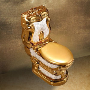 Sanitair Wc Luxe Keramische Toiletpot Gouden Plating Badkamer Tweedelige Set Prijs Goudkleurige Toiletten Te Koop