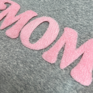 2026年 新しいMAMA 母の日 シェニールファー ふわふわ パフ DTF 熱転写 アイロン接着パッチ 衣類用 - Product Image 6