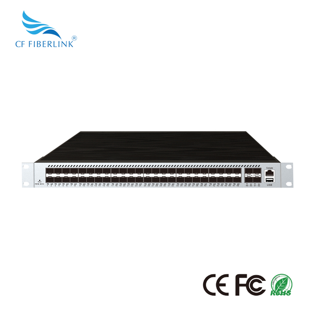 48 SFP Ports  Industrial Managed Ethernet Switch, 4 10G SFP Uplink Ports ERPS Ring, Dynamic Routing and VLAN