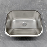 Vente directe d'usine blanchisserie évier de cuisine en acier inoxydable sous plan ferme perle sable lavabo pour usage commercial