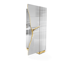 Meuble de bar de luxe, vitrine, meuble de rangement haut de gamme, armoire d'appoint en laiton sur mesure, villa, hall d'hôtel, salle à manger - Product Image 3