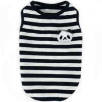 Accessoires pour animaux de compagnie vêtements d'été garçon et fille mignon Panda et grenouille Design rayé gilet vêtements pour chat