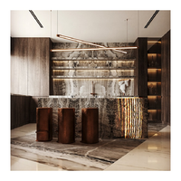 Ensemble complet d'armoires de cuisine en mélamine de style moderne Runwood