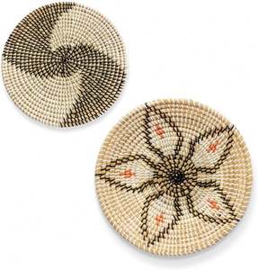 Colgador Grande De Plantas Boho Decoracion 100% Mimbre Pequena Mesa Dorada Para El Salon Tejida Rosa - Product Image 1