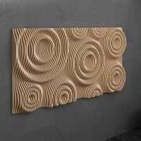 Panneau mural en bois ondulé paramétrique, décoration murale sculptée en 3D, relief artistique, revêtement pour l'intérieur de la maison, salon, hall d'hôtel, vente en gros