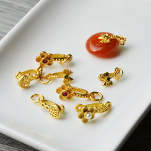 Flower Shape <b>Copper</b> Plated Safety Buckle With Zircon Inlay For <b>Bracelet</b> Making Jewelry Findings - Product Image 1