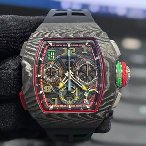 Reloj Deportivo Mecánico para Hombre, de Fibra de Carbono, a Prueba de Agua, con Tourbillon, de Alta Calidad, Fabricado en Fábrica, con Reserva de Energía y Correa de Silicona - Product Image 1