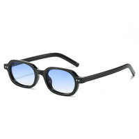 Lunettes de soleil ovales rétro multicolores pour femmes, verres dégradés vintage, lunettes tendance, protection UV400, lunettes de soleil unisexes