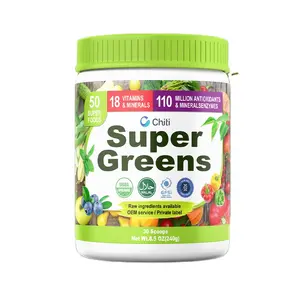 ओईएम ग्रीन्स पाउडर सुपरफूड पोषण जैविक सुपरफूड, कोई जीएमओ नहीं, कोई एडिटिव्स नहीं, पेय पदार्थों और खाद्य पदार्थों के लिए ऑर्गेनिक सुपरग्रीन पाउडर