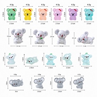 Figur Koala Mini Resin Bercahaya dalam Gelap, Aneka Ragam, untuk Hiasan Taman Peri Mikro, Kerajinan DIY, Dekorasi OEM