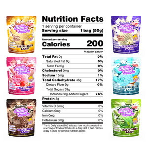 Factory Direct Freeze Dried Strawberry Ice Cream Fruity <strong>Candy</strong> Milk Flavor Wholesale <strong>Cube</strong> Pattern Sweets Ingredients <strong>Sugar</strong> - Product Image 6