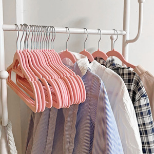 Flocked Clothes Hangers 10 Pack Velvet Wardrobe Organizer For Clothes Trouser Tie Storage Hook Type Rectangle Shape - Product Image 2