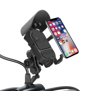 Aluminum Stable Bicycle Handlebar Cradle Cell Phone Holders Adjustable Motorcycle Mobile Phone Holder Mount for Bike Scooter