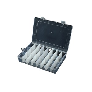 Plastic Storage <b>Box</b> 24 Compartment Transparent <b>With</b> <b>Lid</b> For Jewelry Hardware Parts Organization Rectangle Shape <b>Small</b> Size - Product Image 5