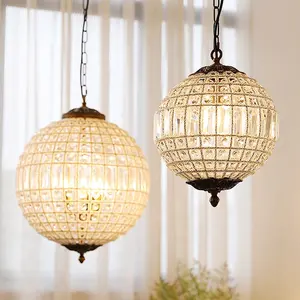 Orb Round Crystal Ball Lights Luxury Crystal Hotel Chandelier Hotel Lamp Modern Large soffitto Hanging Pendant LED Iron OEM 80