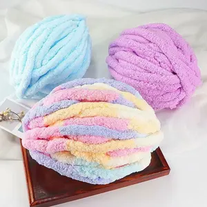 Amazon Hot Selling Hochwertiges Super Chunky Big Polyester Chenille Garn für Arm strick decke