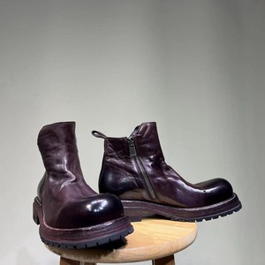 Botas de Martens de cuero genuino para otoño/invierno, suela de cuero de caballo lavado y tratado, botas retro para hombre, venta al por mayor de una sola pieza, tendencia retro - Product Image 2