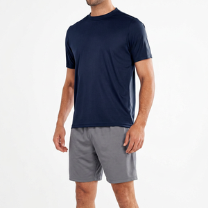 T-shirt de sport pour homme, personnalisé, décontracté, uni, teint, séchage rapide, respirant, coupe classique, pour la musculation, l'entraînement, le fitness, les activités de plein air et la gym - Product Image 1